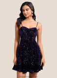 Jordan A-line Sweetheart Short Sequin Homecoming Dress STKP0025649