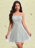 Anabella A-line Scoop Mini Sequin Homecoming Dress With Sequins Beading STKP0025689