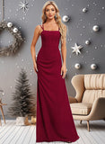 Alaina Trumpet/Mermaid Square Floor-Length Chiffon Bridesmaid Dress STKP0025826