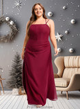 Alaina Trumpet/Mermaid Square Floor-Length Chiffon Bridesmaid Dress STKP0025826