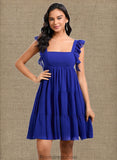 Trinity A-line Square Short Chiffon Homecoming Dress With Bow STKP0025665