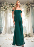 Cara A-line Off the Shoulder Floor-Length Chiffon Bridesmaid Dress STKP0025744