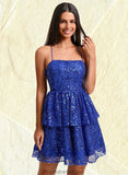 Janessa A-line Straight Short Sequin Homecoming Dress STKP0025713