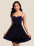 Jordan A-line Sweetheart Short Sequin Homecoming Dress STKP0025649