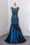 2024 Mermaid Noble Prom Dresses Scoop Floor Length With Trumpet PNM632R9