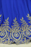 2024 Dark Royal Blue Prom Dresses Scoop Mermaid With Applique Spandex Sweep Train Size P9KFC3F1