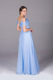 2024 Bridesmaid Dresses Spaghetti Straps Chiffon With Ruffles Floor PETT7XEG