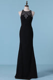 2024 Mermaid Prom Dresses Scoop Chiffon With Beads And Slit PJK7AFE1