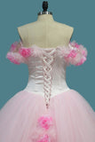 2024 Tulle Ball Gown Off The Shoulder Quinceanera Dresses PY26PJA8