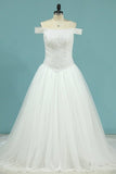 2024 A Line Wedding Dresses Boat Neck Beaded Bodice PE6SAGF6