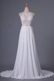 2024 Halter A Line Wedding Dresses Chiffon With PESF3XYB