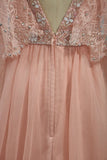 2024 Straps With Beads A Line Prom Dresses Tulle PTS7K3BK