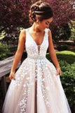 V Neckline Wedding Dress Prom Dress Party Gown Formal Wear