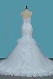 2024 Gorgeous Wedding Dresses Spaghetti Straps Mermaid/Trumpet With PK8F6GJZ