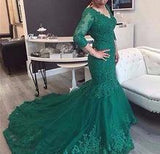 Newest Appliques Mermaid Tulle Prom Dresses Prom Dresses