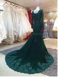 Newest Appliques Mermaid Tulle Prom Dresses Prom Dresses