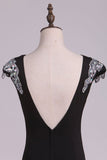 2024 Evening Dresses Bateau Mermaid Spandex With Beads Open P9L139C5