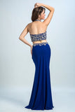 2024 Halter Prom Dresses Beaded Bodice With PNE4FLN6