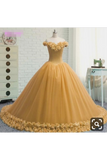 2024 Off The Shoulder Ball Gown Quinceanera Dresses Tulle With Handmade Flower