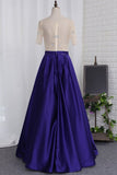 2024 A Line Prom Dresses Scoop Beaded Bodice Short P1RFDDLL