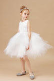 Chic Sleeveless Lace Tulle Flower Girl Dresses