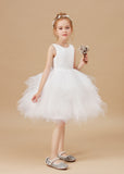 Chic Sleeveless Lace Tulle Flower Girl Dresses