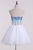 2024 A Line Sweetheart Short/Mini Homecoming Dresses PXY2XDE1