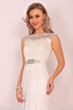 2024 Boat Neck Prom Dress Mermaid Lace Sweep Train PE7SFCX2