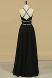 2024 Floor Length Halter A Line Prom Dresses Chiffon With P7NENFLF