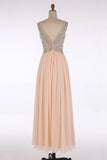 V-Neck Prom Dresses Long Prom Dresses Chiffon Evening