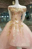 2024 Boat Neck A-Line Prom Dresses Lace Up With P5QLSR3C