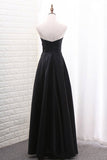 2024 Evening Dresses Sweetheart Satin With Slit A Line PBQA2QZL