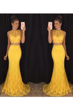 2024 Two-Piece Scoop Prom Dresses Mermaid Lace PZ6141L9