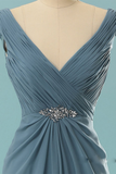 Simple Fashion Pleating Long Prom Dress Evening Dress