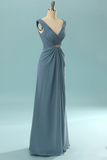 Simple Fashion Pleating Long Prom Dress Evening Dress