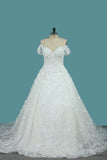 2024 Gorgeous Wedding Dresses A Line Tulle Off The Shoulder With Applique P5EX3RGS