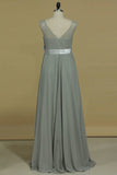 2024 A Line Prom Dresses Scoop Pregant Chiffon & Lace Floor P57R7X3S