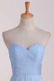 2024 Bridesmaid Dresses Sweetheart A Line Chiffon With Ruffles Floor PK2RGC27