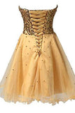 Short Tullle Sequins Homecoming Dress Prom Gown STK13820