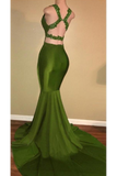 Prom Dresses Mermaid Beaded Bodice Satin V Neck Court STKPFK5F9NZ