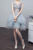 2024 See-Through Homecoming Dresses A Line Scoop PP9X1BFZ