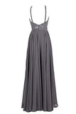 Sparkling Straps Formal Gowns Beading Evening Dresses Backless Prom Dresses