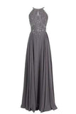 Sparkling Straps Formal Gowns Beading Evening Dresses Backless Prom Dresses