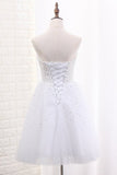 2024 A Line Sweetheart Tulle Beaded Bodice Homecoming PSMLEM19