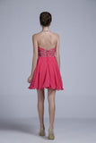 2024 Halter A Line Sexy And Cute Homecoming Dress Short/Mini Chiffon&Tulle PD5S2M9Z