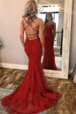 2024 Charming Spaghetti Straps Mermaid Long Open Back P31FDG6Q