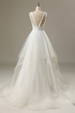 Soft Tulle Wedding Dress with Tiered Skirt