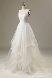 Soft Tulle Wedding Dress with Tiered Skirt