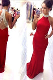 2024 New Arrival Prom Dresses Mermaid Halter Spandex Zipper Up PF2RLSLD