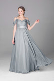 2024 Bridesmaid Dresses Spaghetti Straps Chiffon With Ruffles Floor PETT7XEG